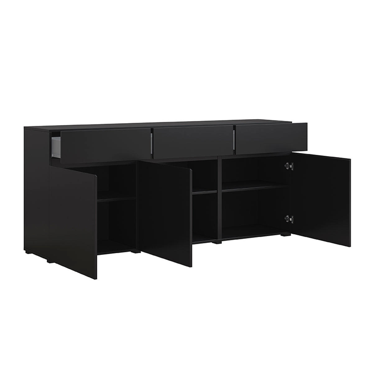 SIDEBOARD Lilia Černá - černá, kompozitní dřevo (180/78/40cm) - Petits-meubles