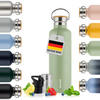 TRINKFLASCHE Leni 500 ml, inkl. Teesieb und Sportdeckel - Hellgrün, Metall (0.5L) - Blumtal