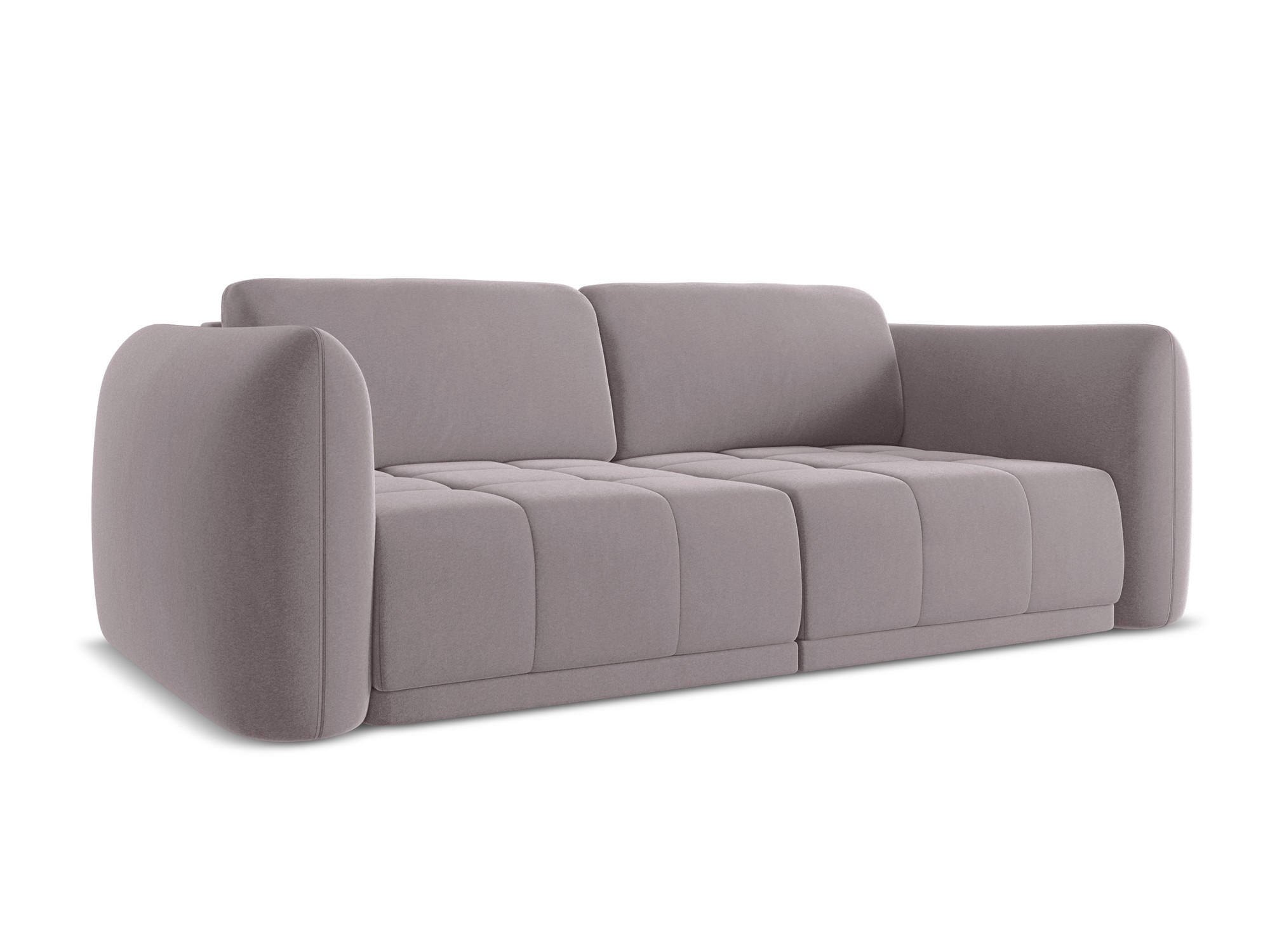 3-SITZER SOFA Samt Stoff Violett - Lila/Flieder, Kunststoff/Textil (210/74/105cm) - Makamii
