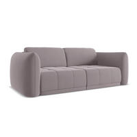 3-SITZER SOFA Samt Stoff Violett - Lila/Flieder, Kunststoff/Textil (210/74/105cm) - Makamii