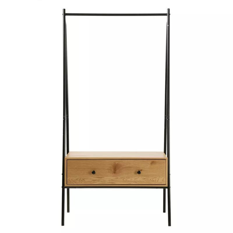 GARDEROBENSTÄNDER mit 1 Schublade in Eiche-Dekor H170cm - Eichefarben, Holzwerkstoff (39/170/46cm) - Calicosy