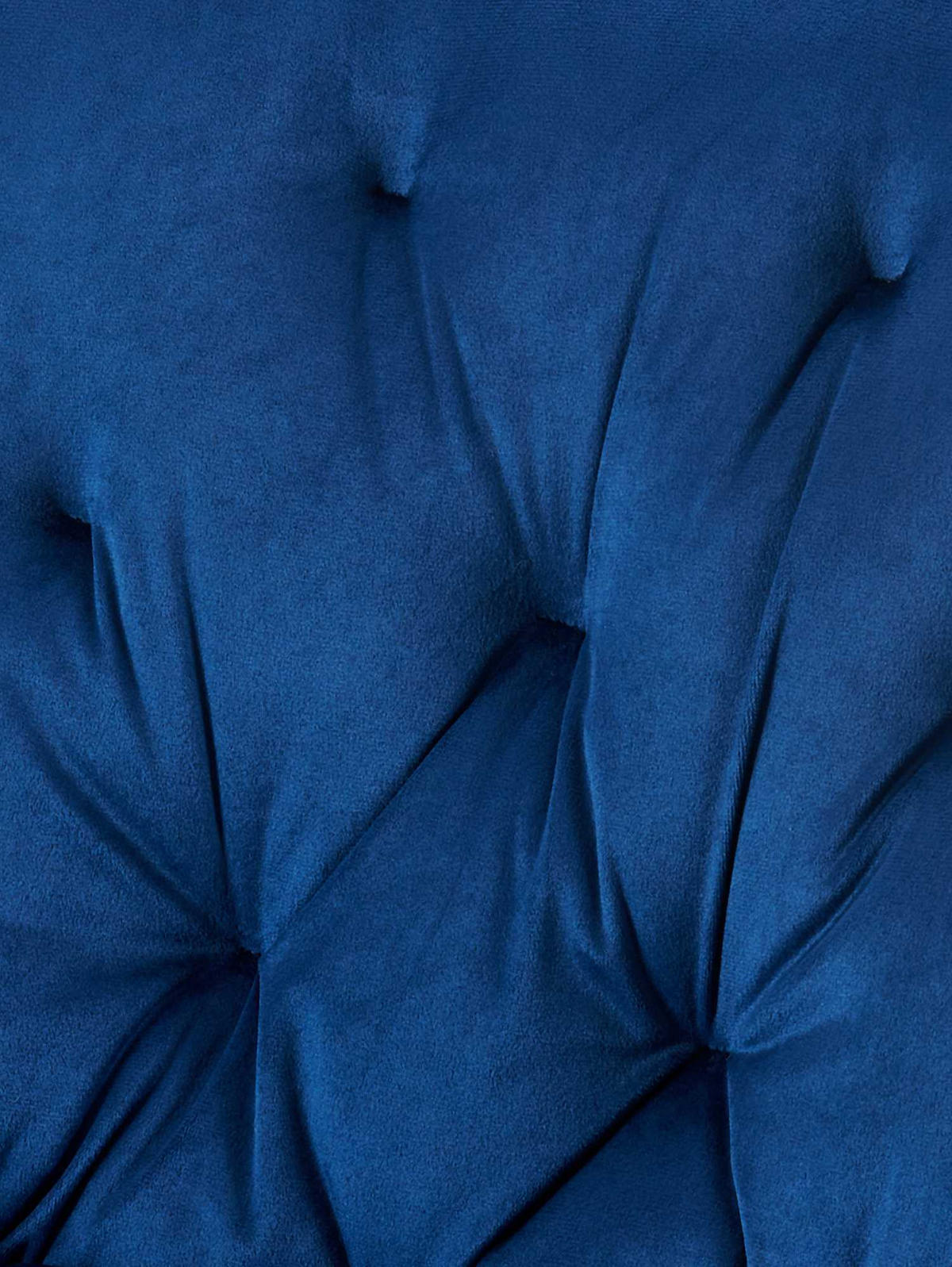 STUHL Samt blau - Blau/Schwarz, Textil/Metall (52/84/59cm) - CLP