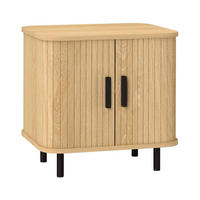 NACHTISCH LAMELLENTÜREN, STAHLBEINE, EICHE, MULTIROOM - Eichefarben, Holz (40/48/48cm)