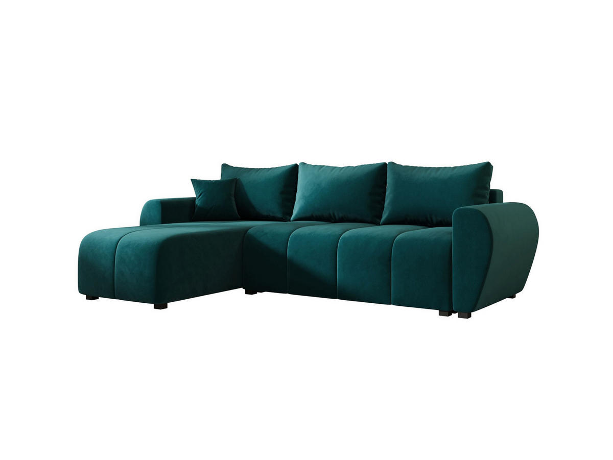 ECKSOFA MOLISA L Itaka 39 Rechts mit Schlaffunktion - Türkis, Textil (245/145cm) - Bedante