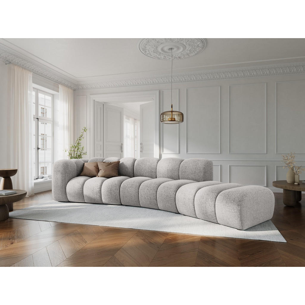Thumbnail - Micadoni Sofa, Hellgrau, Textil, 5-Sitzer, 335x70x166 cm, Hergestellt in Europa, Oeko-Tex®, Wohnzimmer, Sofas & Couches,...
