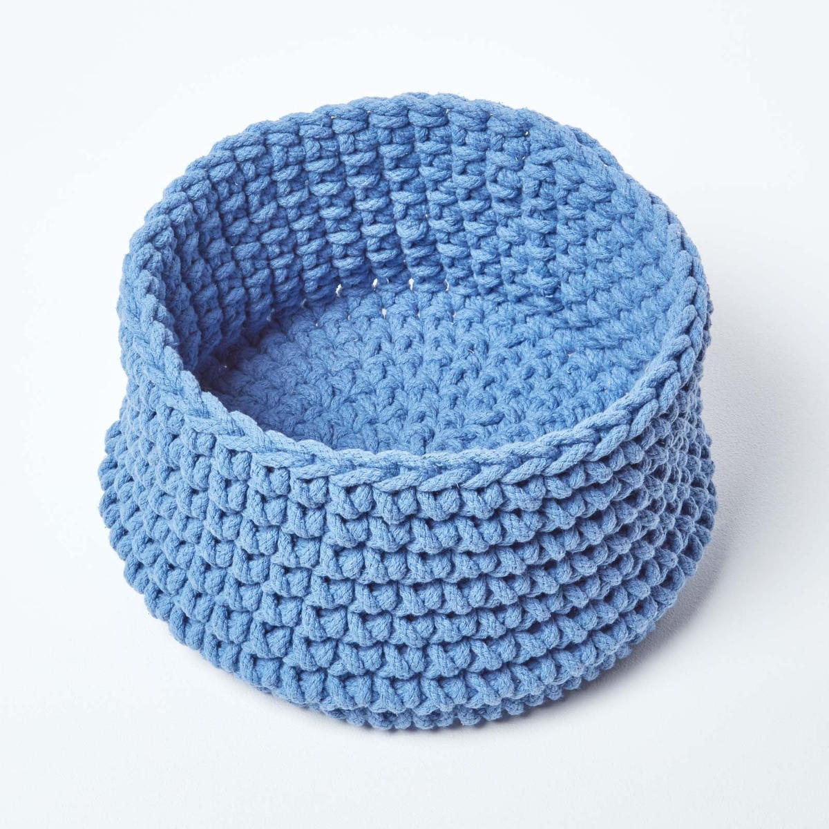AUFBEWAHRUNGSKORB Baumwolle 37/21 cm - Blau, Textil (37/37/21cm) - Homescapes