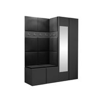 GARDEROBEN-SET Orion XII - Anthrazit/Graphitfarben, Holzwerkstoff/Kunststoff (158/186/46cm) - MIRJAN24