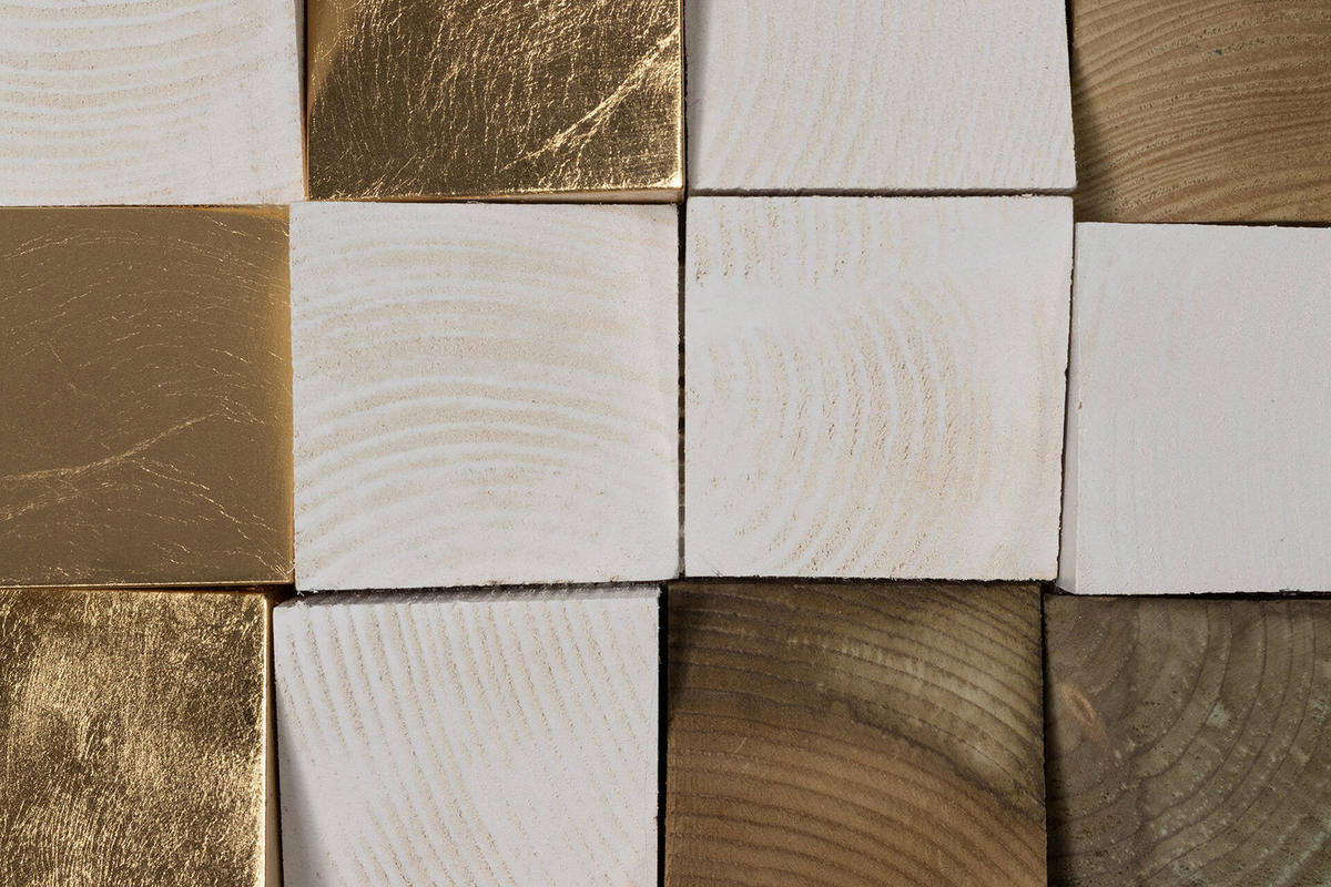 HOLZBILD Grau 75/75 cm - Braun/Grau, Holz (7/75cm) - KUNSTLOFT