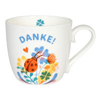 KAFFEEBECHER Danke - Naturfarben, Keramik (0.43L) - Könitz