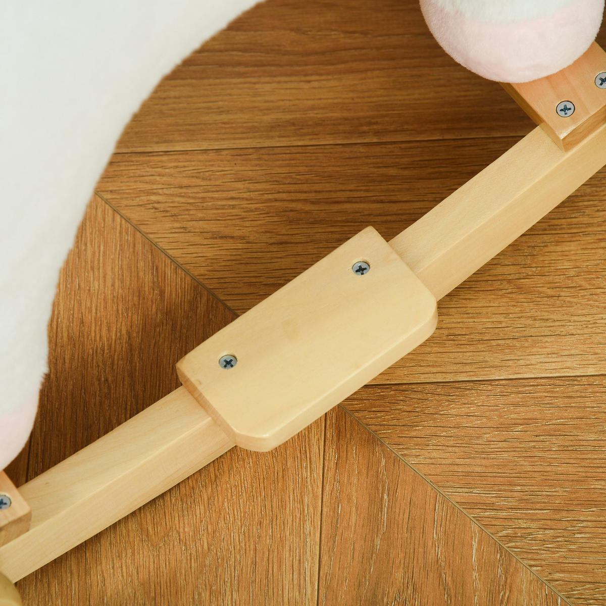 SCHAUKELTIER DE-10131 Einhorn mit Sound und Rädern, Plüsch - Weiß, Holz (38/63/63cm) - ComfortXL