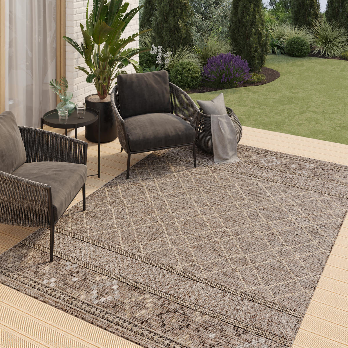 TEPPICH MELISSA BRAUN 240/300 cm - Braun, Textil (240/300cm) - Tapiso