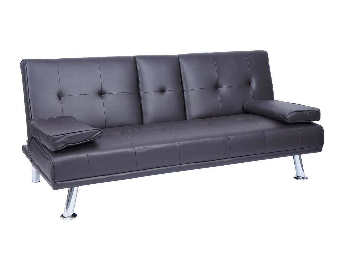3ER-SOFA Braun - Braun, Textil (166/77/81cm) - MCW