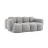 2-SITZER SOFA Chenille Stoff Grau - Hellgrau/Schwarz, Holzwerkstoff/Kunststoff (210/72/115cm) - Makamii