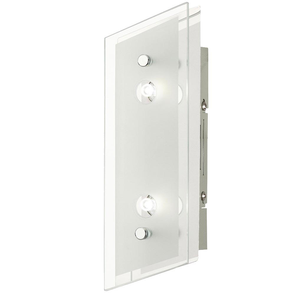 LED WANDLEUCHTE LUMIERA Weiß - Weiß, Glas (8/8/25cm) - Esto