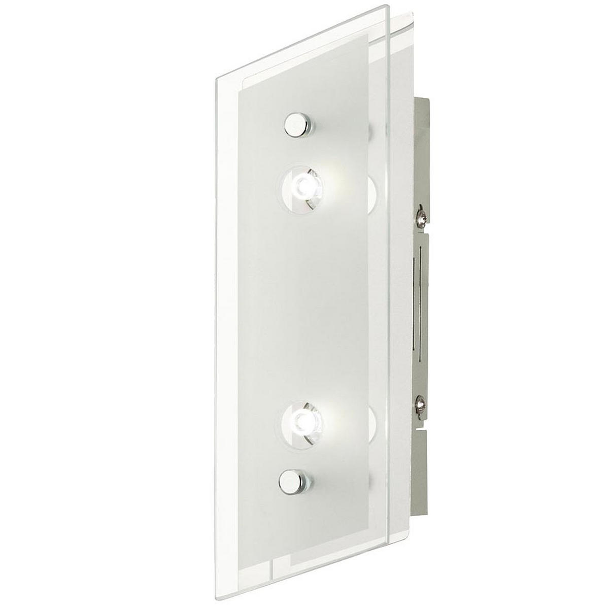 LED WANDLEUCHTE LUMIERA Weiß - Weiß, Glas (8/8/25cm) - Esto