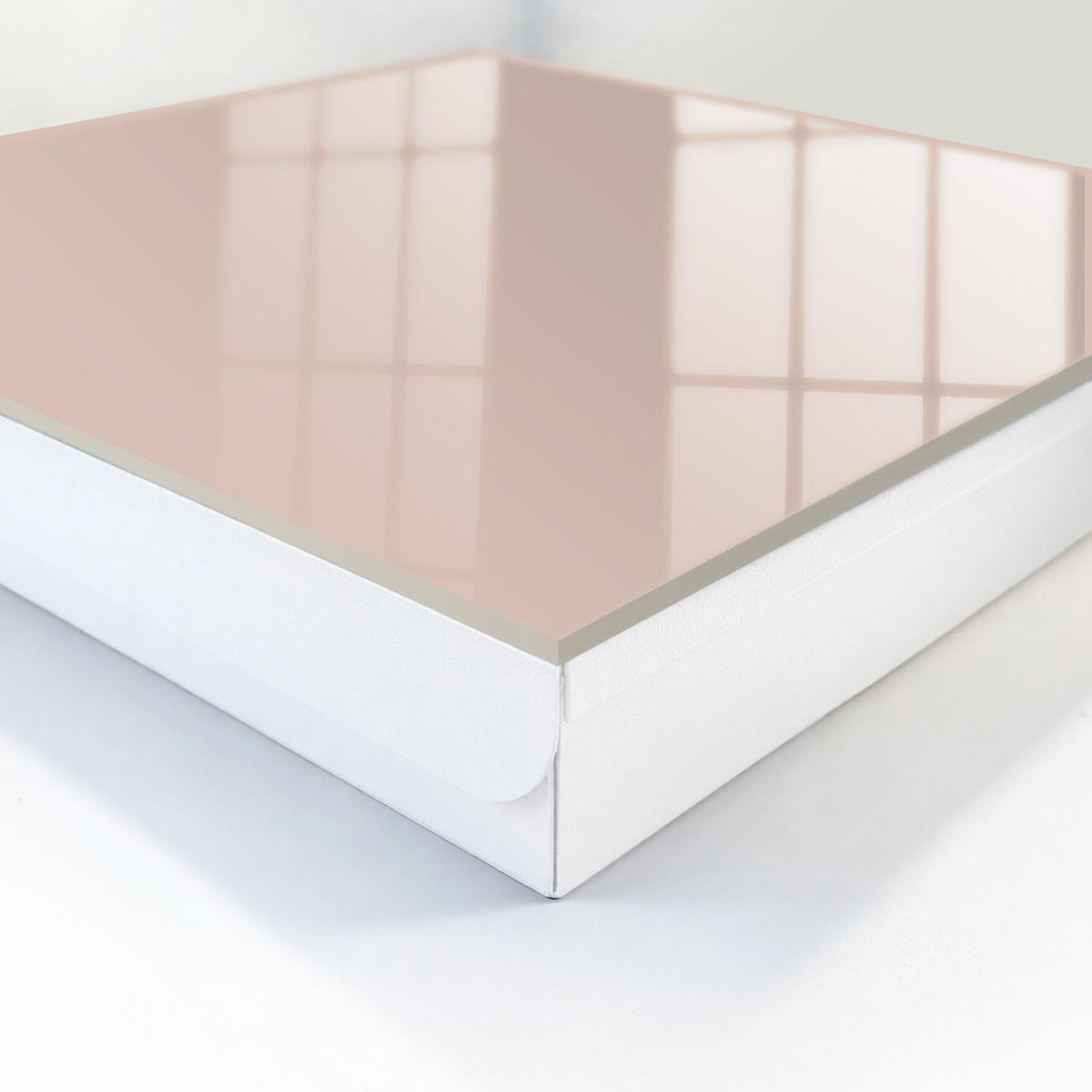 SCHLÜSSELBOX Weiß 30x30 cm – Türöffnung nach rechts - Beige-Rosa - Pink, Metall (30/30/5cm) - TULUP