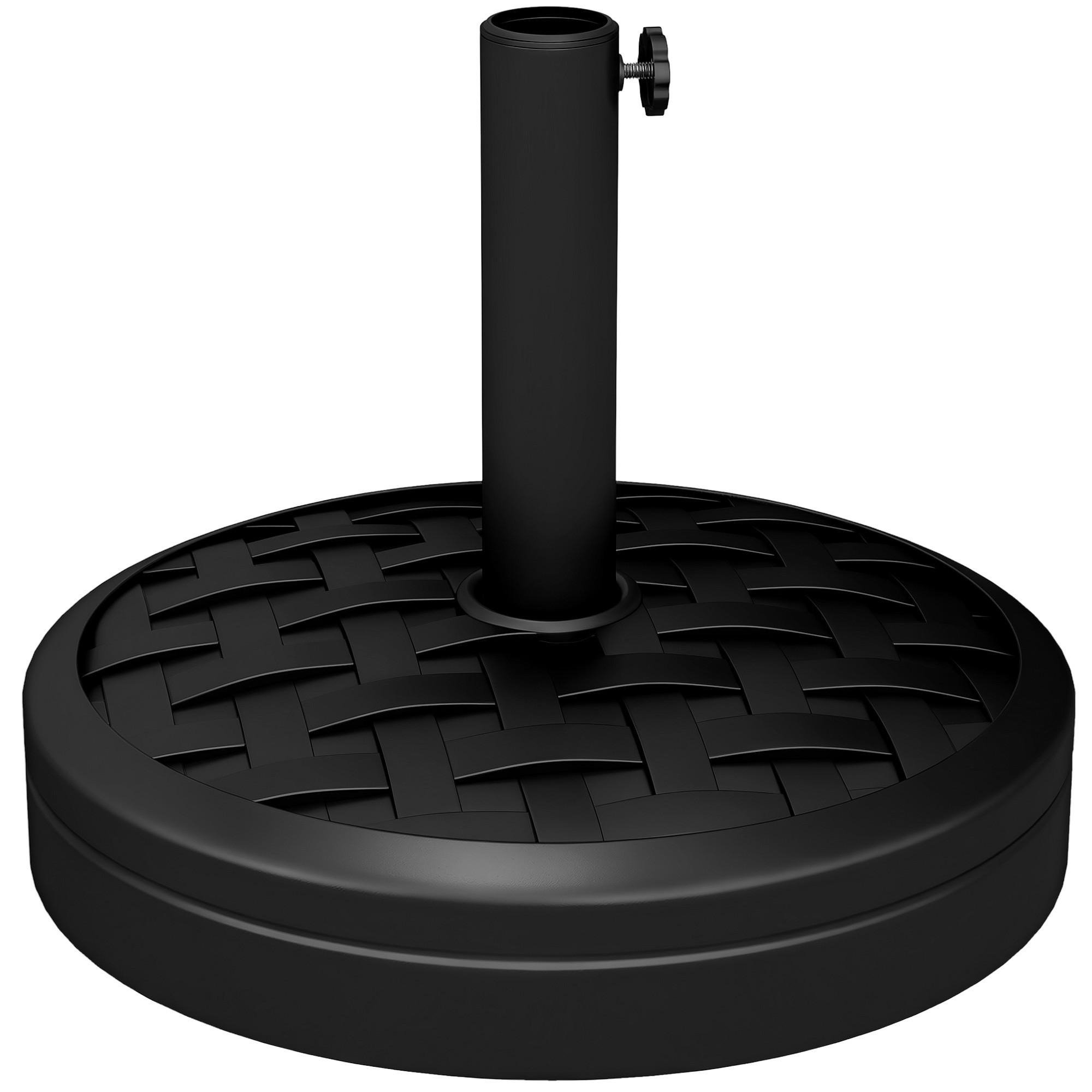 SONNENSCHIRMSTÄNDER Schwarz 18 kg - Schwarz, Stein (45/45cm) - PANGIVO