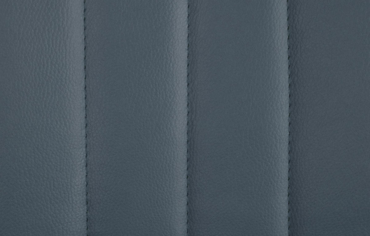 BARHOCKER RIO Grau Kunstleder Weiß - Grau, Leder/Metall (49.5/91/50cm) - DELUKE
