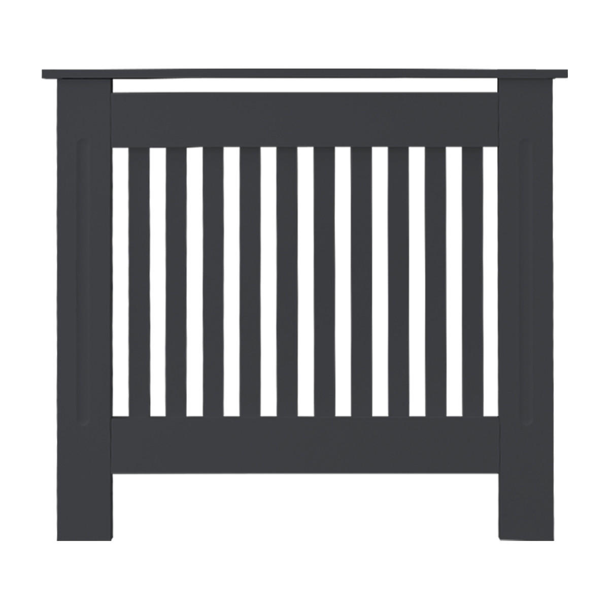 OBLOŽENÍ RADIÁTORU ve venkovském stylu 78 x 19 x 82 cm antracit - antracitová, kompozitní dřevo (19/78/82cm) - ML-DESIGN