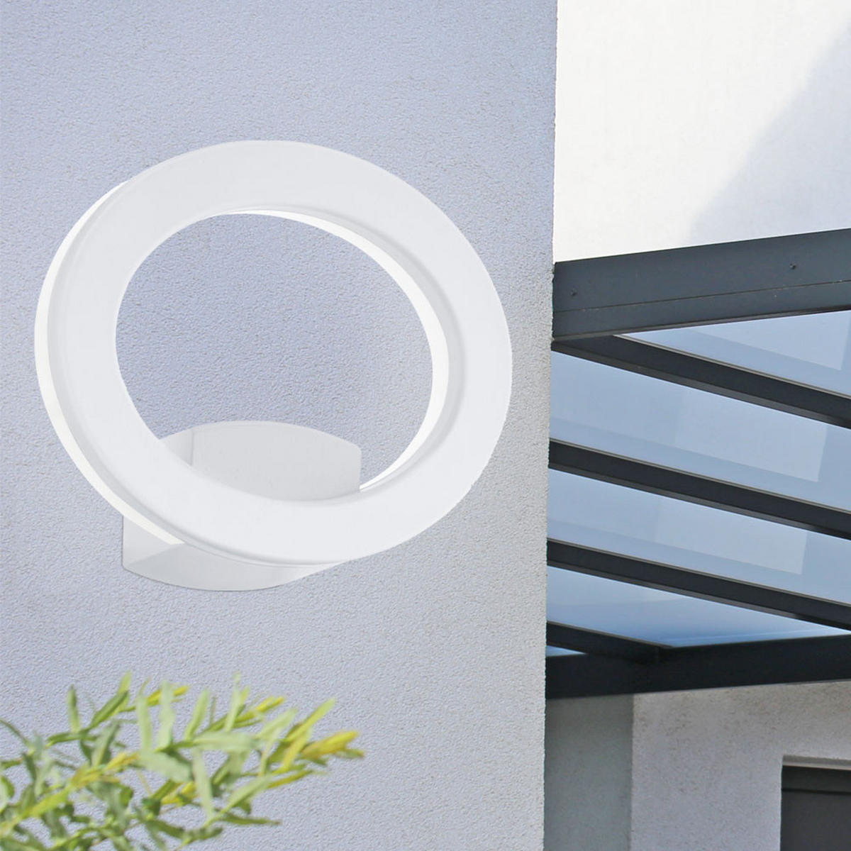 LED AUSSEN-WANDLEUCHTE Cellini Weiß - Weiß, Metall (8/16/20cm)