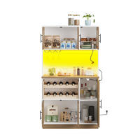 BUFFET 100/180/40 cm Weiß aus MDF mit LED-Beleuchtung und Steckdose - Weiß, Holzwerkstoff (40/180/100cm) - OKMYHOME