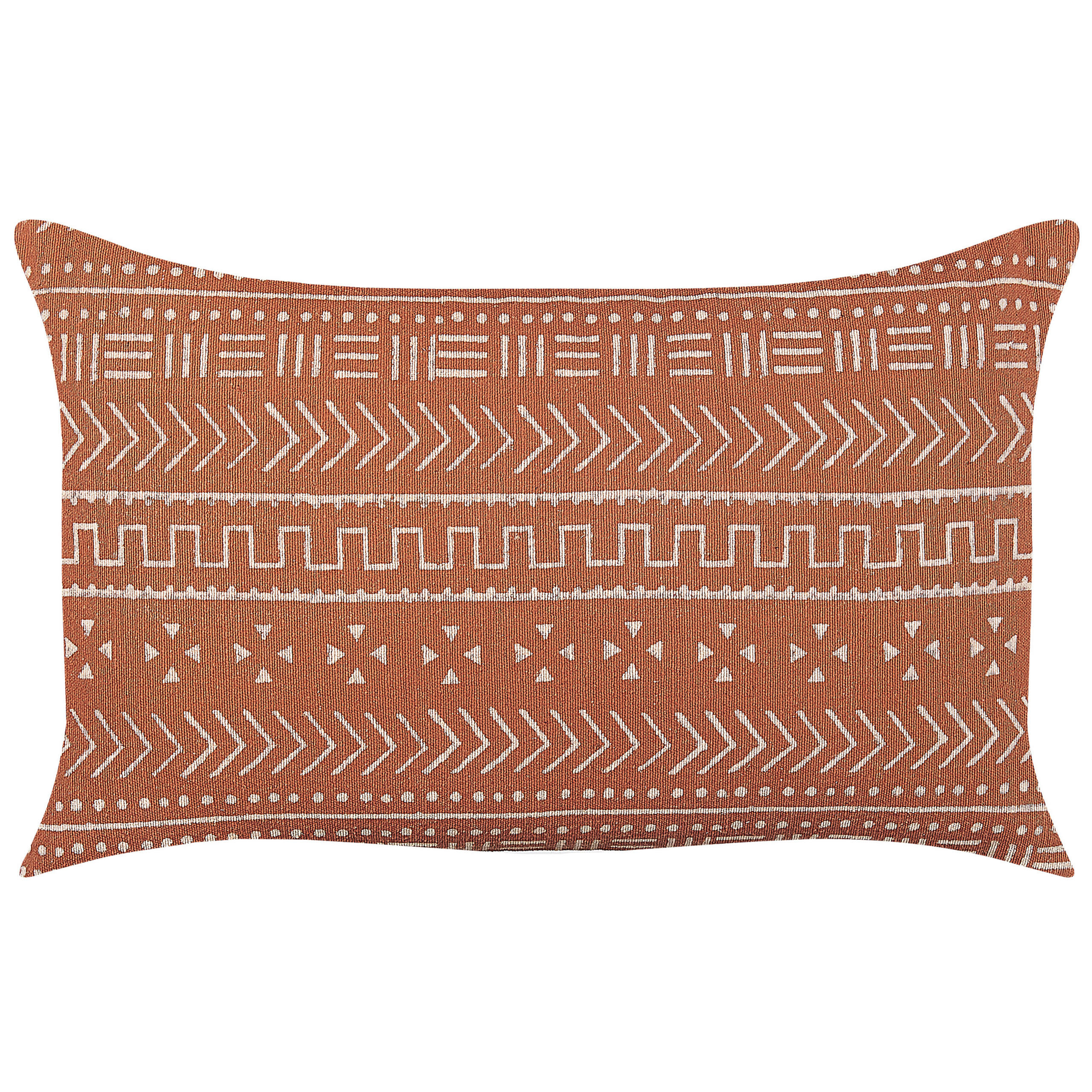 DEKOKISSEN Orange 55/35 cm Orlaya - Orange, Naturmaterialien/Textil (55/35cm) - Beliani