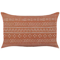DEKOKISSEN Orange 55/35 cm Orlaya - Orange, Naturmaterialien/Textil (55/35cm) - Beliani