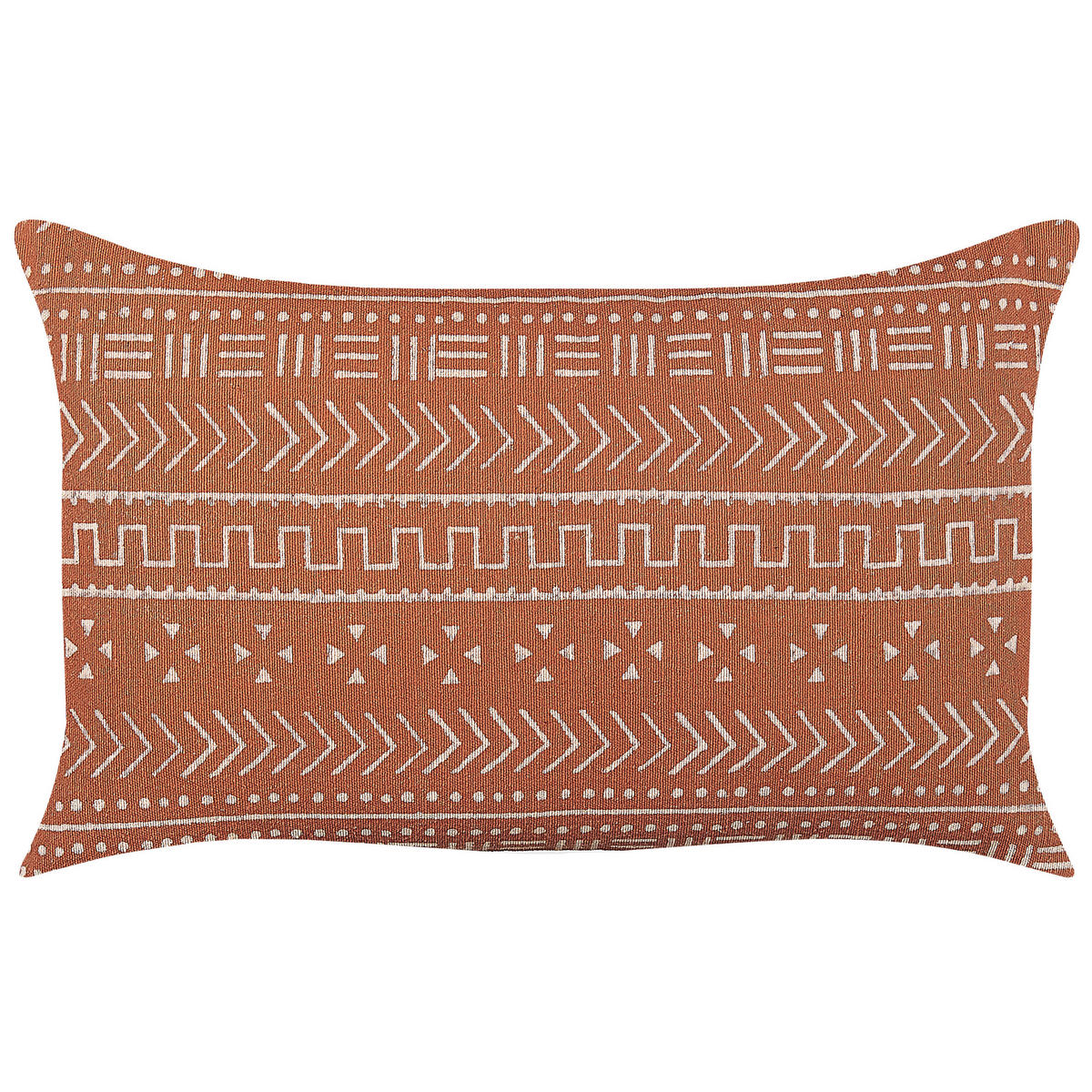 DEKOKISSEN 2er-Set Orange 55/35 cm Orlaya - Orange, Naturmaterialen/Textil (55/35cm) - Beliani