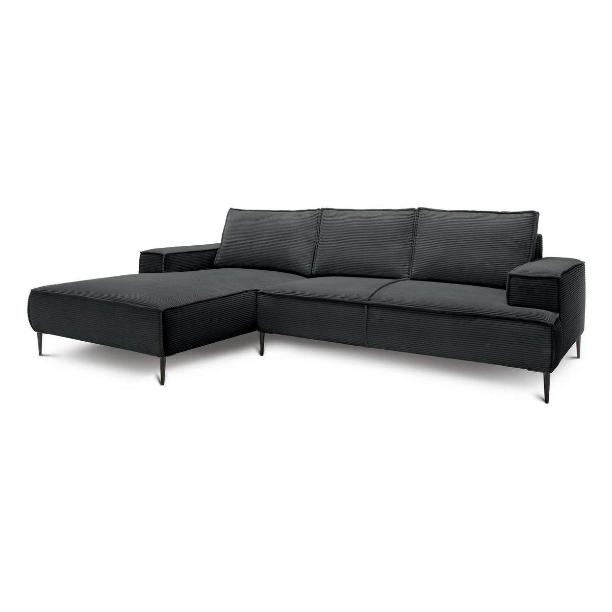 ECKSOFA May Anthrazit 275 × 44 × 173 cm - Anthrazit, Textil (275/44/173cm) - Pillovely