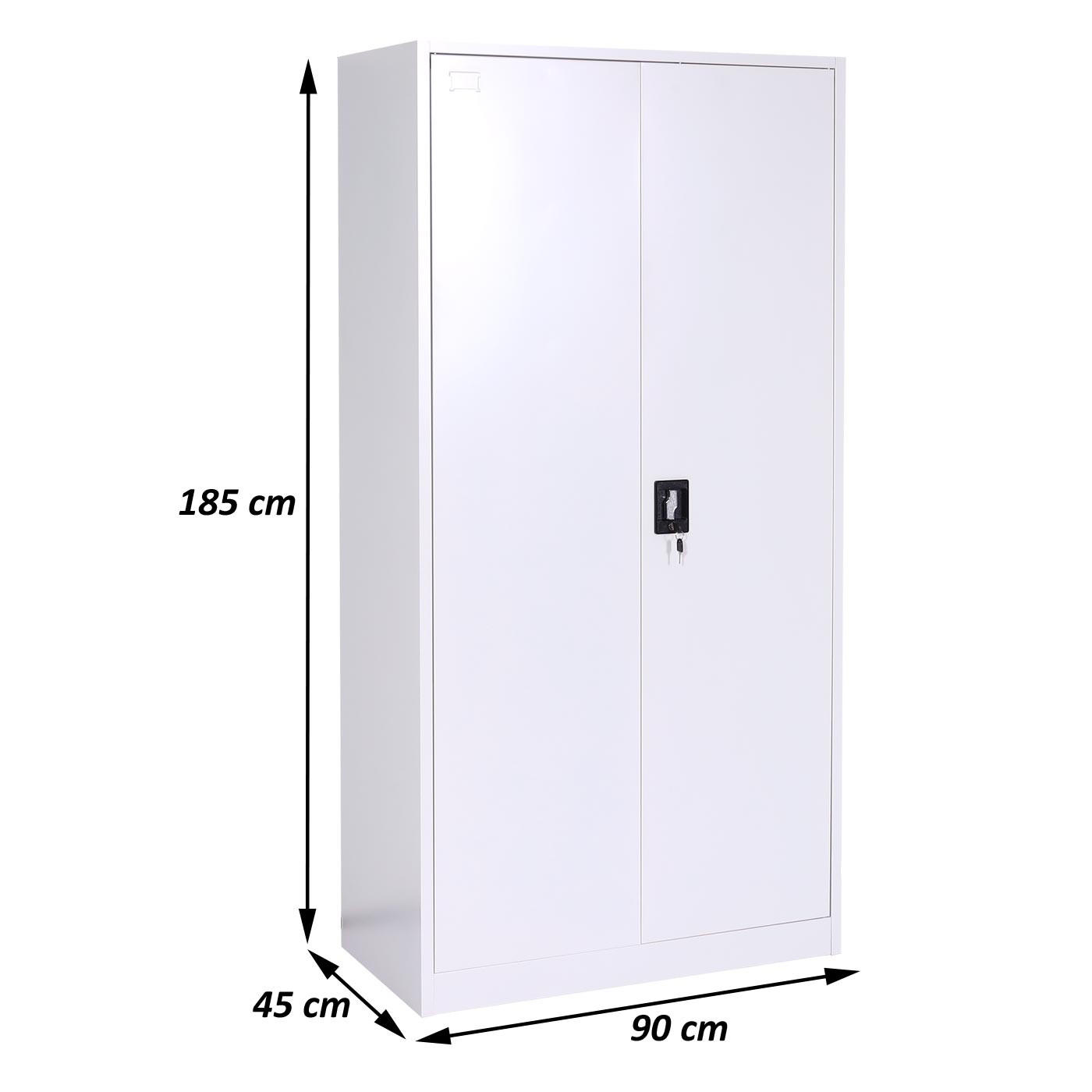 AKTENSCHRANK Grau - Grau, Metall (90/185/45cm) - MCW
