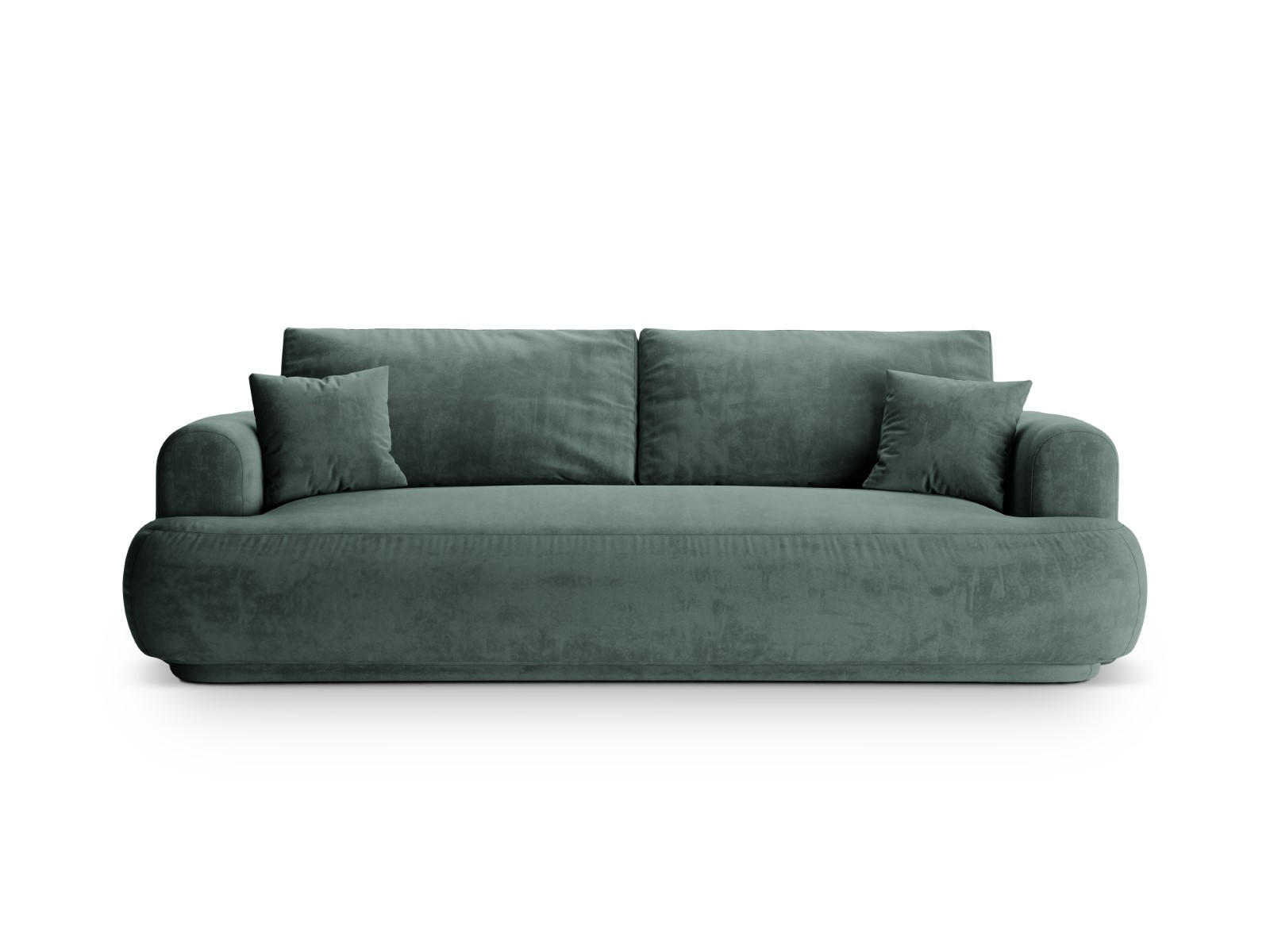 SOFA ausklappbar mit Bettkasten Ella aus Samt petrol 3 Sitzplätze - Petrol, Textil (271/94/108cm) - Micadoni
