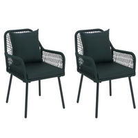 GARTENSTUHL 2er-Set 81x54x62cm Grün - Grün, Metall (54/81/62cm) - PROREGAL