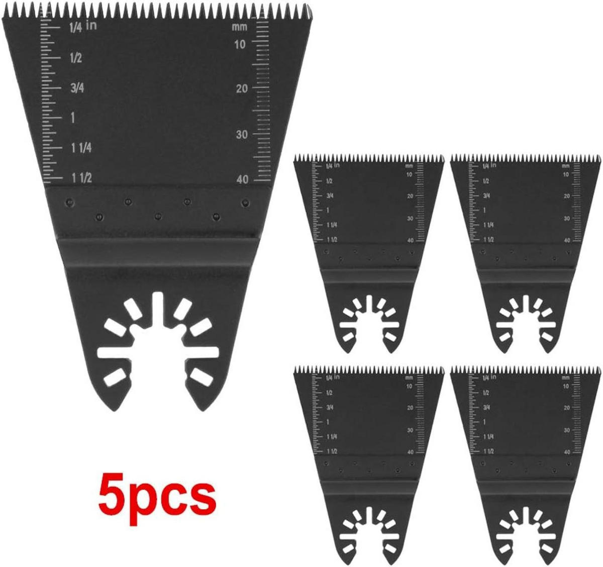 SÄGEBLATT – 65 mm – 5 Stück – Kompatibel mit Fein Multimaster, Dremel, Bosch, Makita, Dewalt - Schwarz, Metall (1/6.5/9cm) - DCA