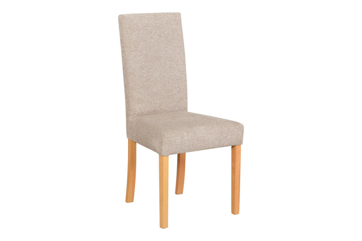 STUHL 2er Set Roma 2, grandson - Beige/Mokka, Holz (46/97/41cm) - Leaf Design