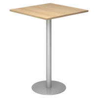 STEHTISCH eckig STH 80/80/111,6 cm in Eichefarben/Silberfarben - Eichefarben/Silberfarben, Holzwerkstoff (80/80/111.6cm) - bümö