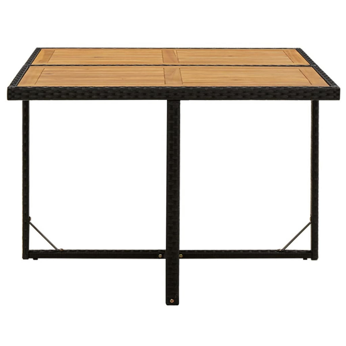 GARTENTISCH Tischwin 107/74/109 cm - Schwarz, Naturmaterialien (109/107/74cm) - ZMH