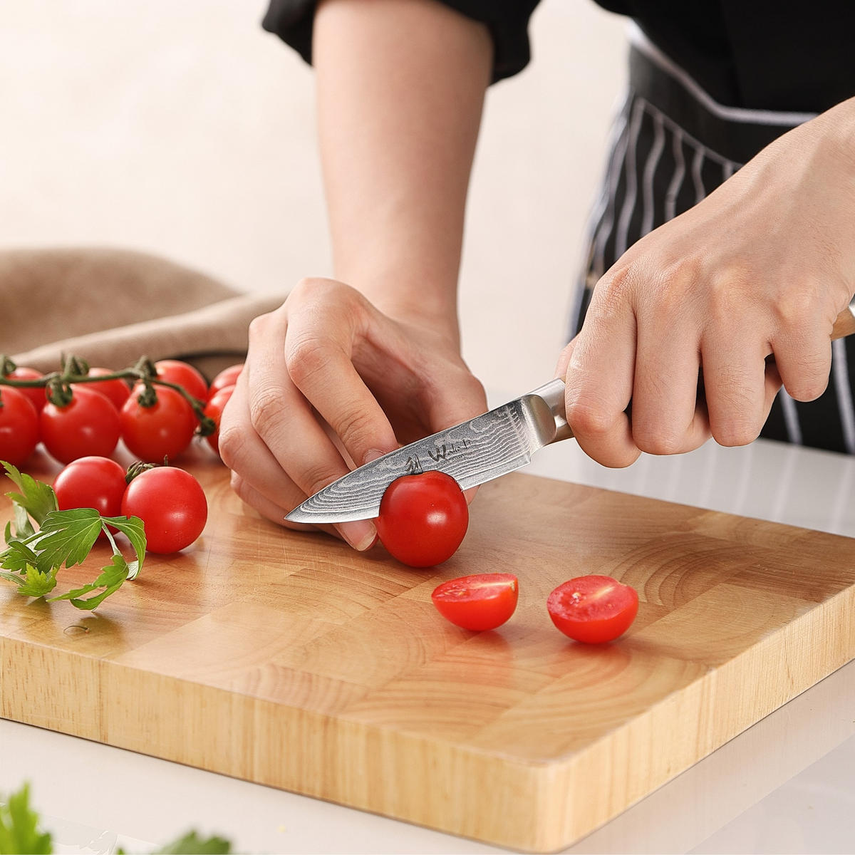 OFFICEMESSER 8,5 cm - Braun, Holz/Metall (20cm) - Wakoli