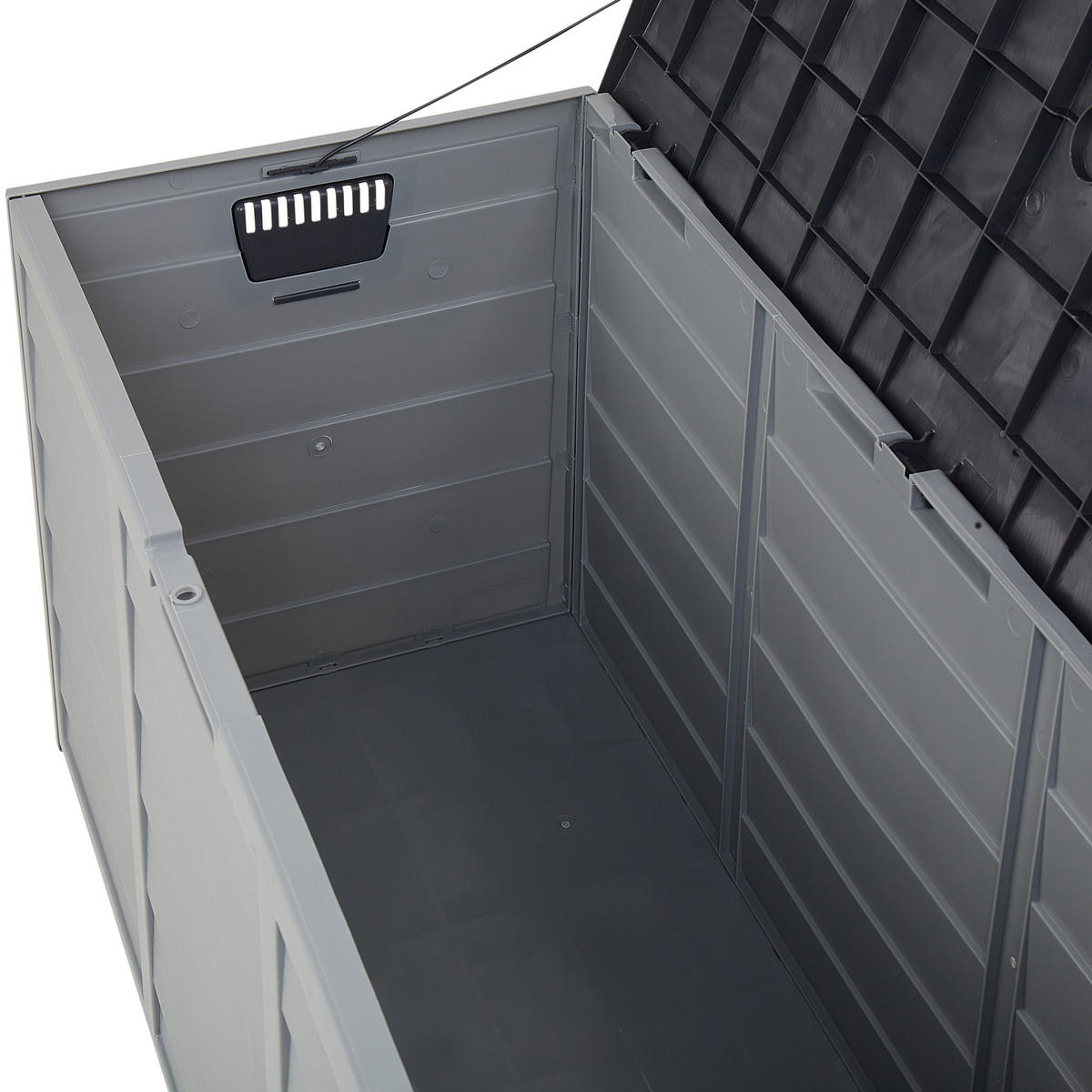 AUFBEWAHRUNGSBOX Beige Locarno - Beige/Grau, Kunststoff (112/53/50cm) - Beliani