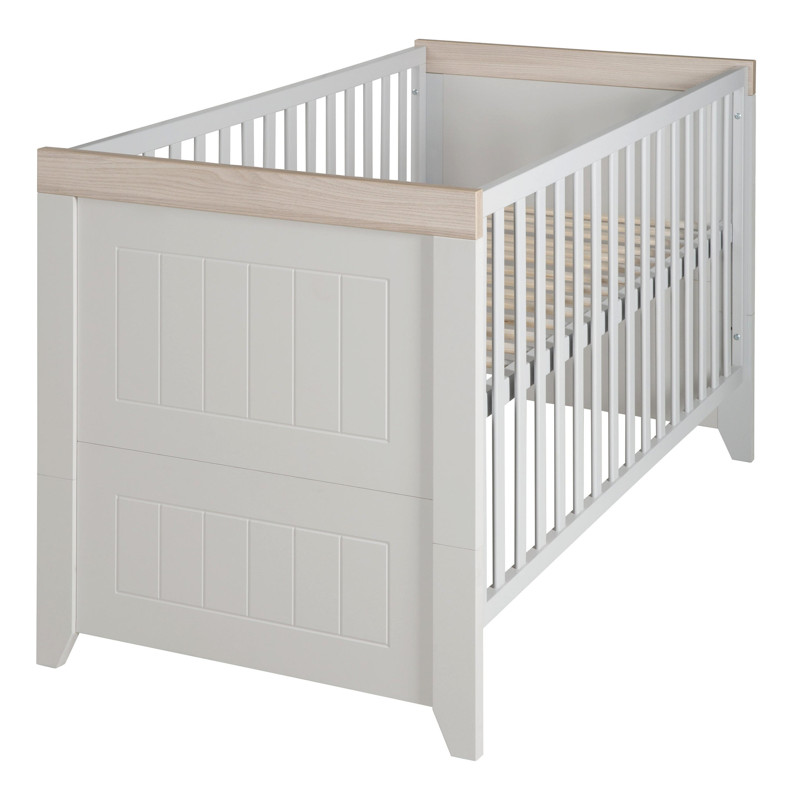 BABYBETT Helene 70 x 140 cm - Hellgrau, Holzwerkstoff (70/140cm) - Roba
