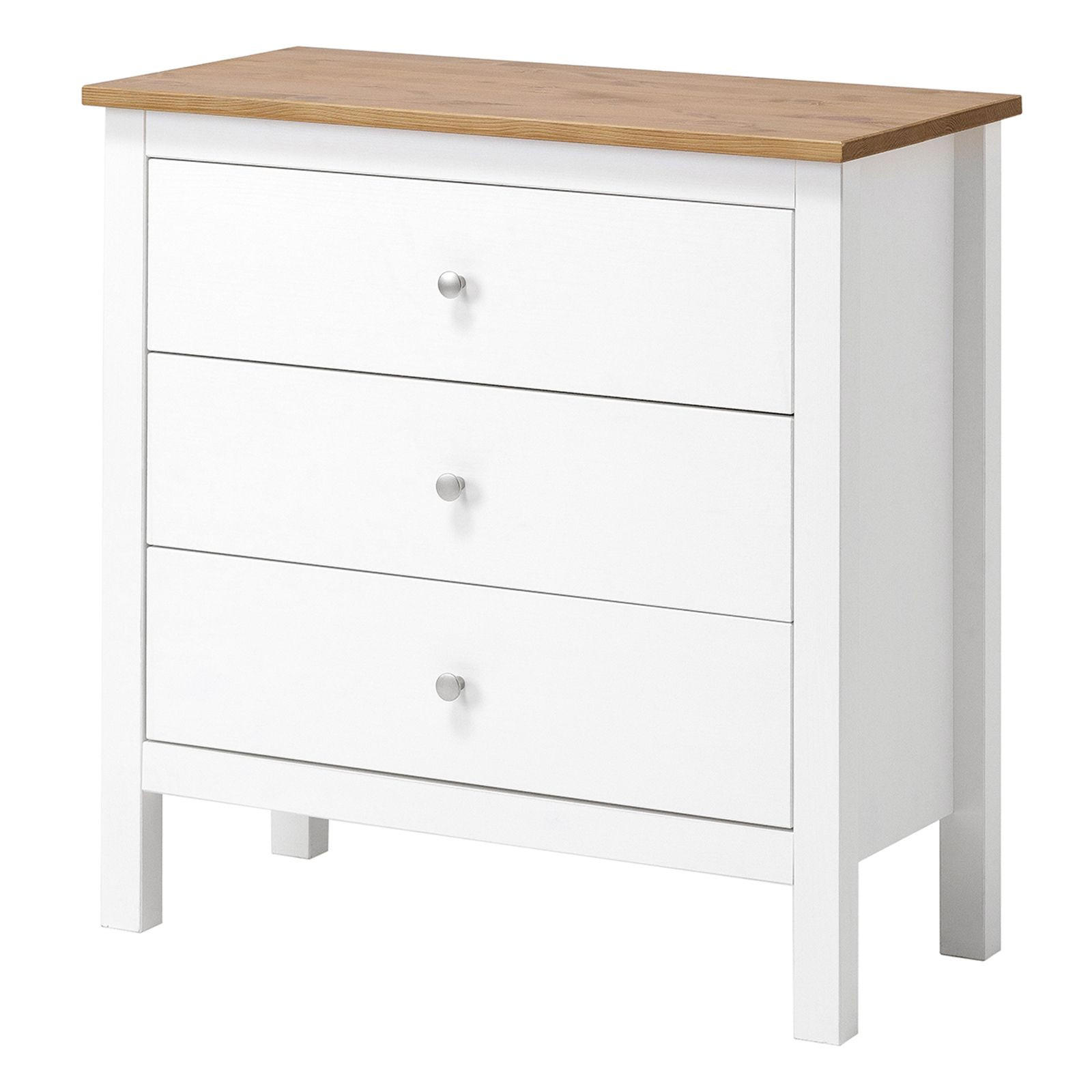 hagge home Kommode Braun, Weiß 75x75x37 cm