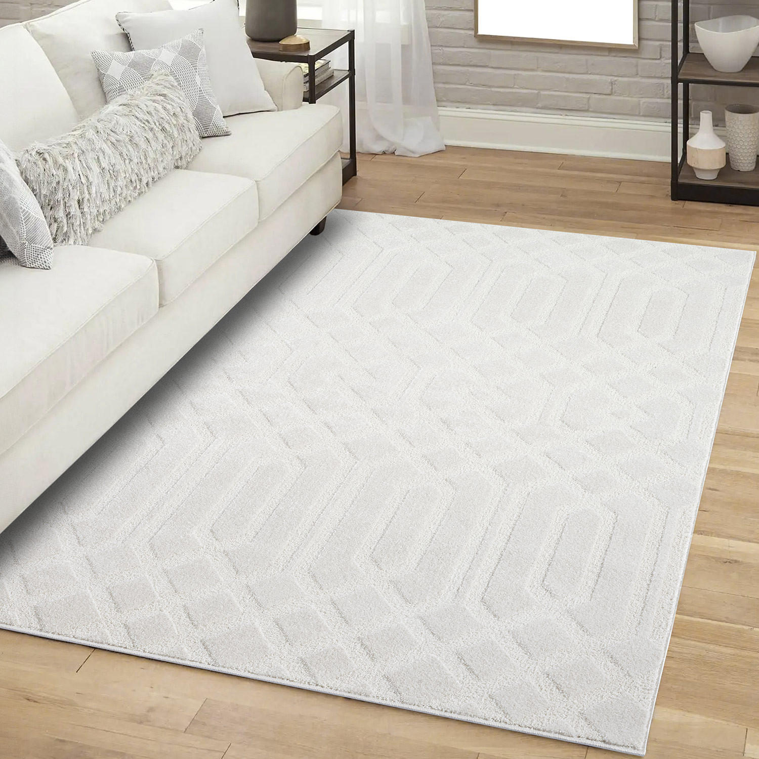 KURZFLOR-TEPPICH Flair 138 Creme 120x170 cm - Creme, Textil (120/170cm) - carpet city