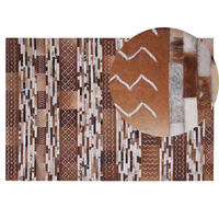 KURZFLOR-TEPPICH Herekli 200/140 cm - Braun, Fell (140/200cm) - Beliani