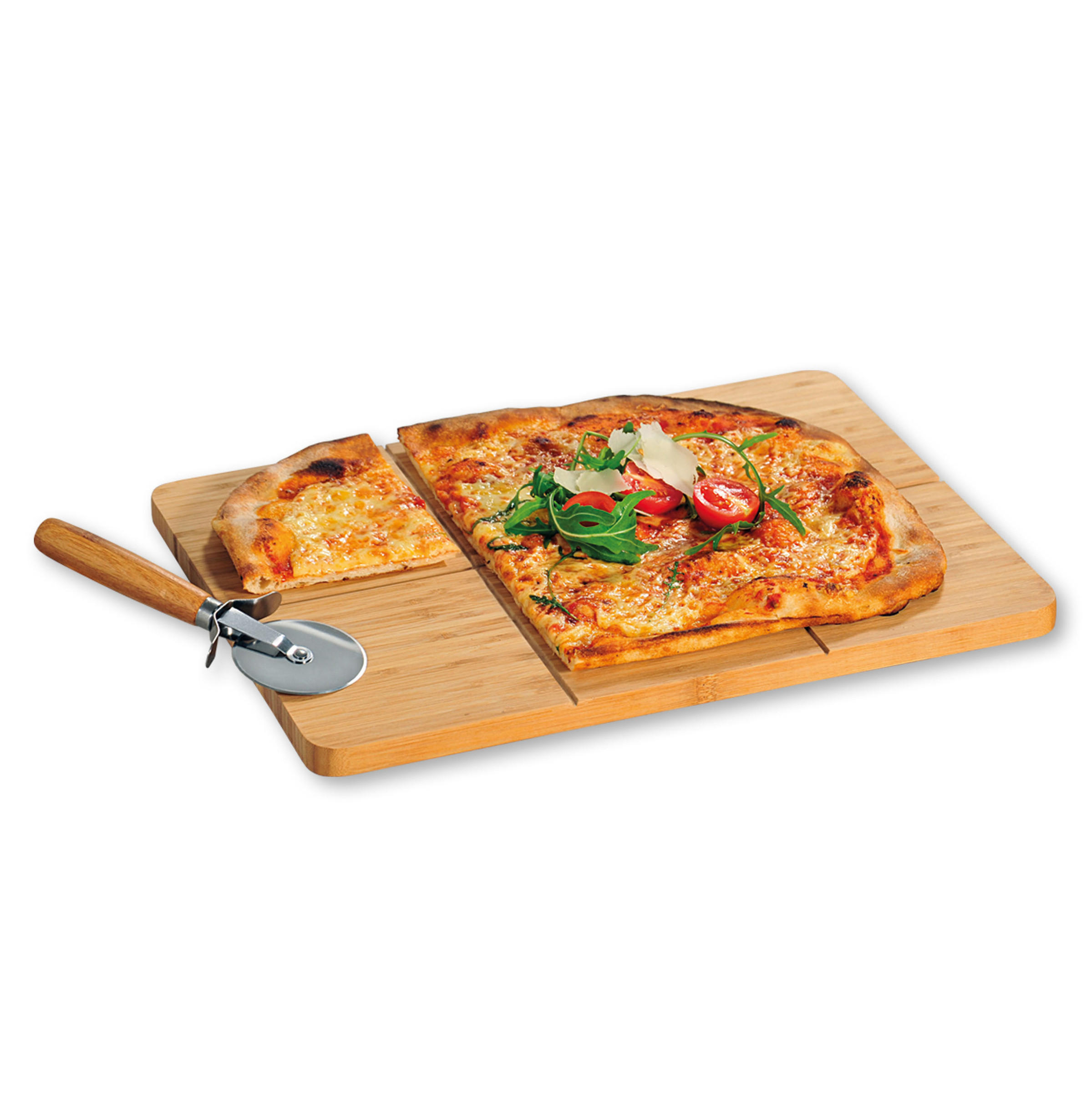 PIZZABRETT Bambus - Braun, Naturmaterialien (30/40cm) - Kesper