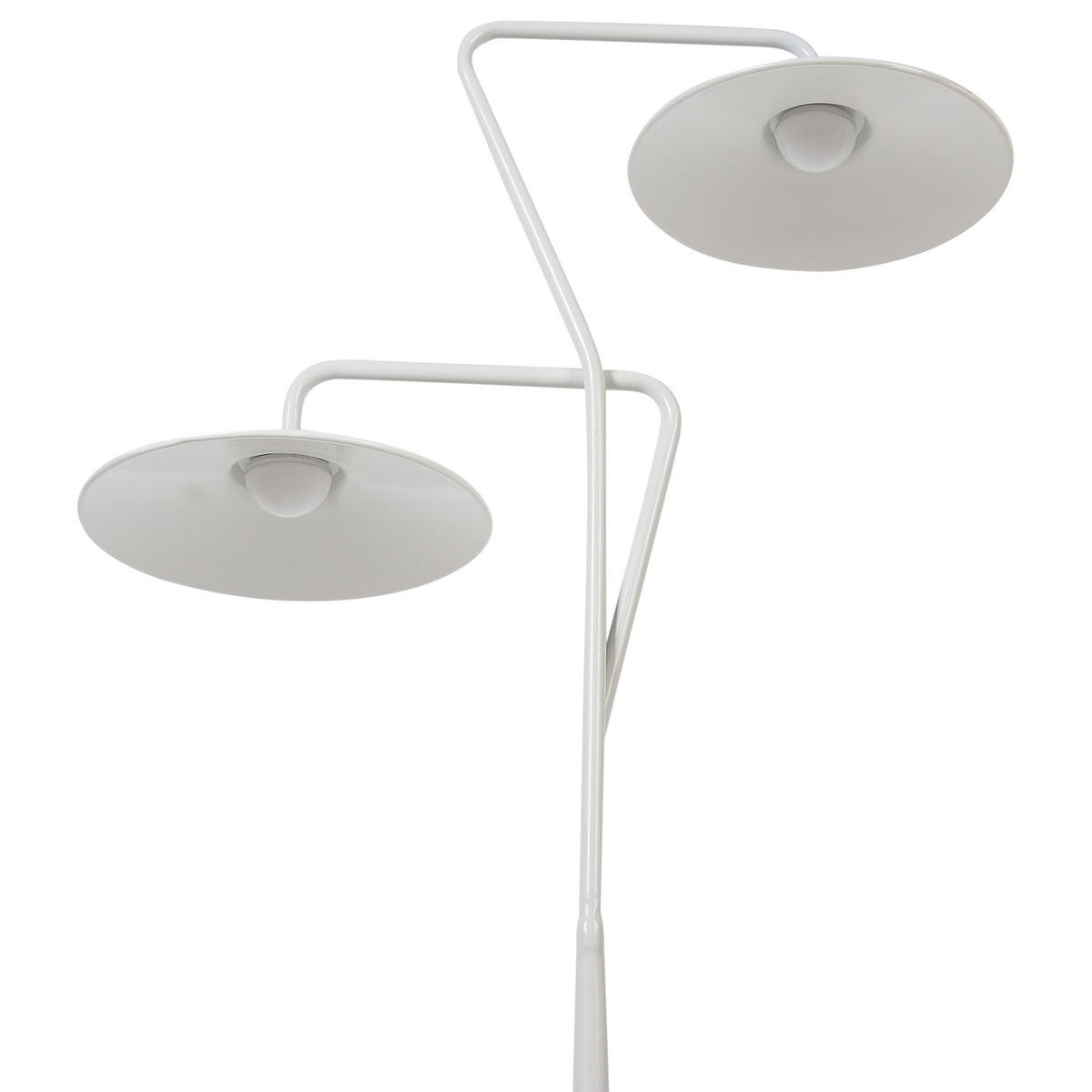 LED-STEHLAMPE Weiß Galetti - Weiß, Metall (25/55/140cm) - Beliani