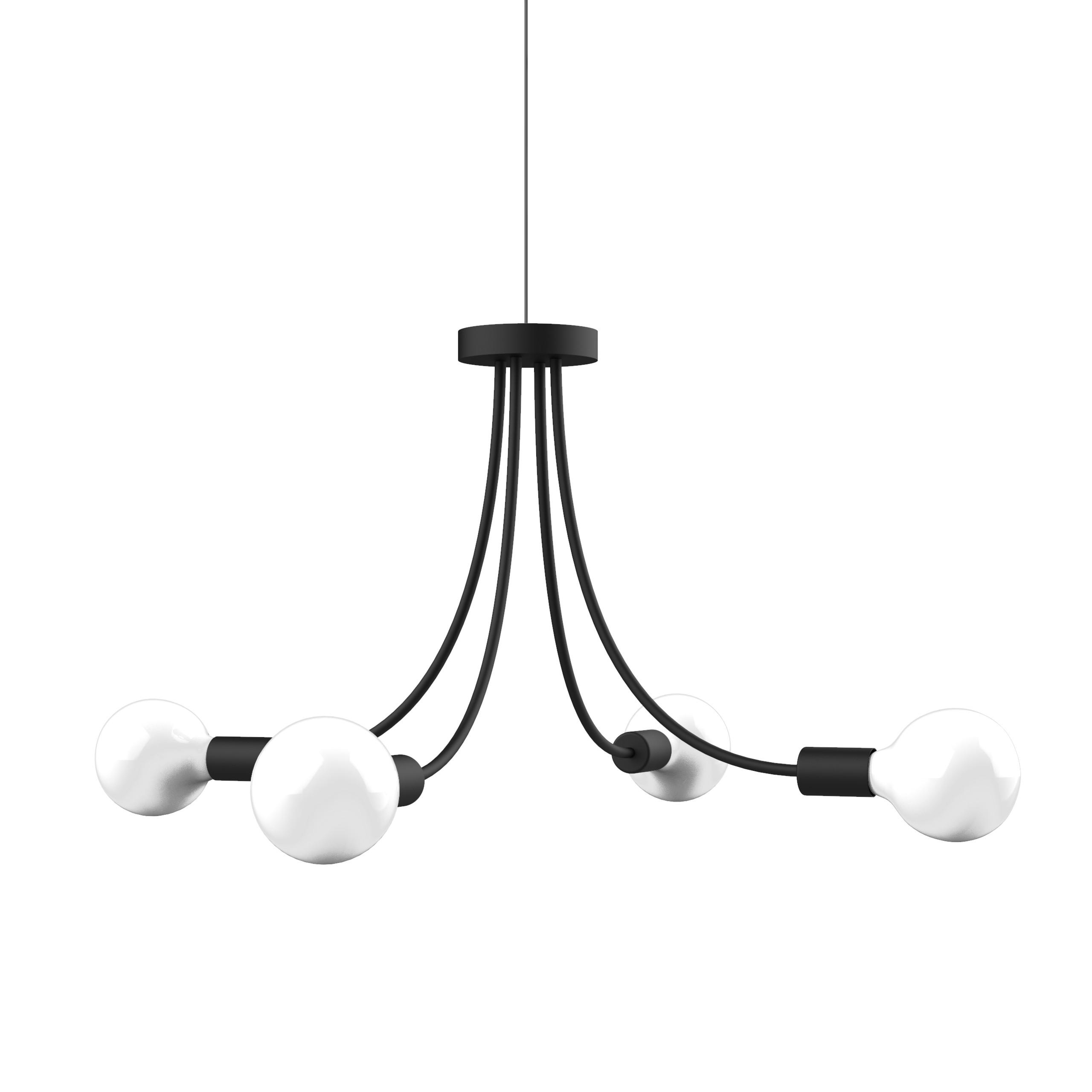 HÄNGELEUCHTE - Schwarz, Metall (60/60/40cm) - Lumicom