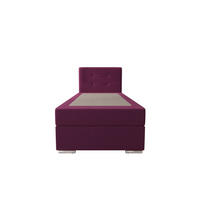 BOXBETT ZILANO 1 mit Matratze H3 und Topper 90x200 Cosmic 110 rechts - Violett, Holz/Textil (90/200cm) - Bedante
