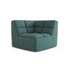 SOFAELEMENT Strukturstoff Stoff Blau - Blau/Petrol, Kunststoff/Textil (98/75/98cm) - Makamii