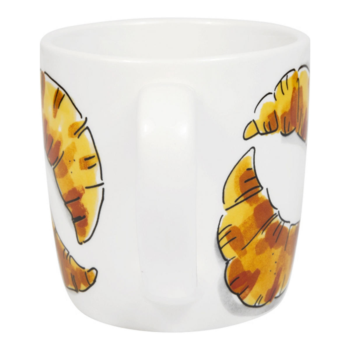 CAPPUCCINO-BECHER Valentinstag Croissants in Bunt - 500 ml - Multicolor, Keramik (0.5L) - Blond Amsterdam