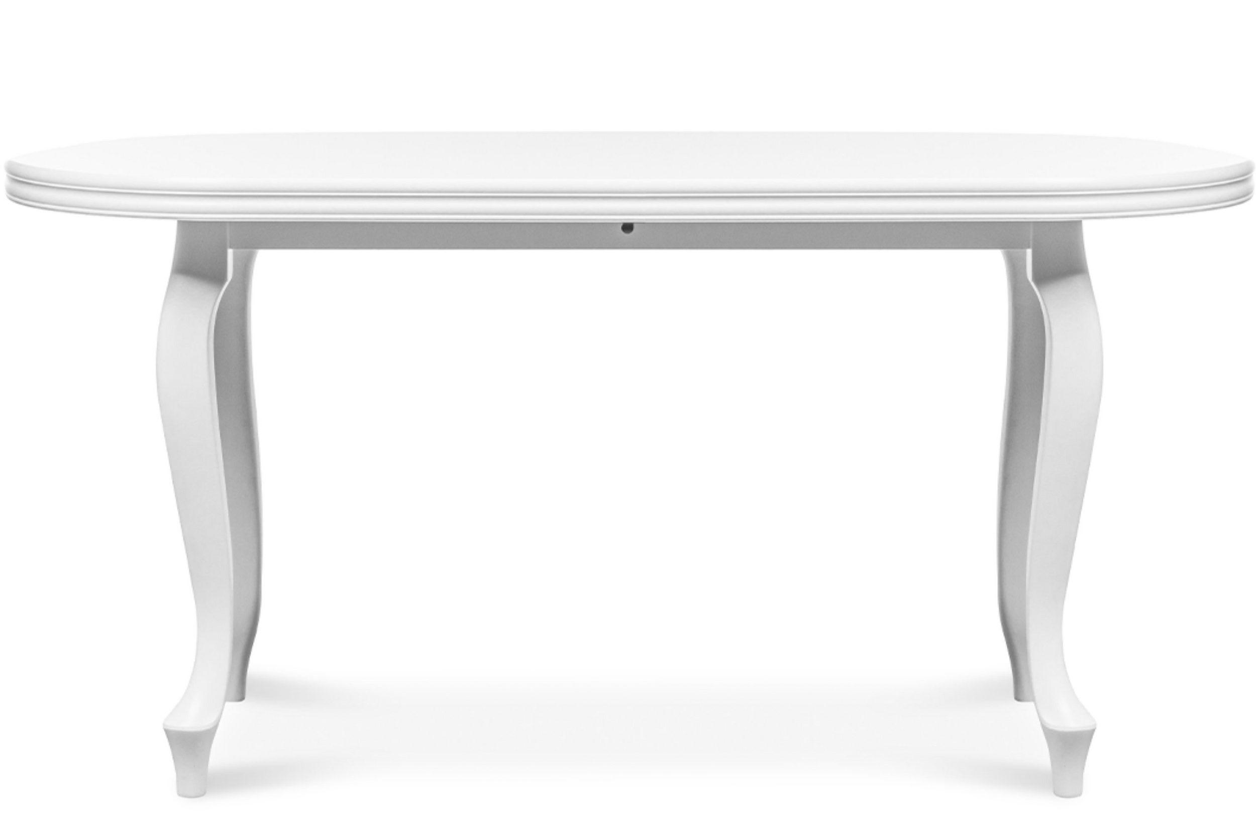 ESSTISCH ALTIS ausziehbar bis 240cm, Weiß - Weiß, Holz (90/160/77cm) - KONSIMO®