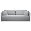 SOFA Anvio Hellgrau mit Schlaffunktion - Hellgrau/Schwarz, Kunststoff/Textil (220/88/100cm) - Selsey
